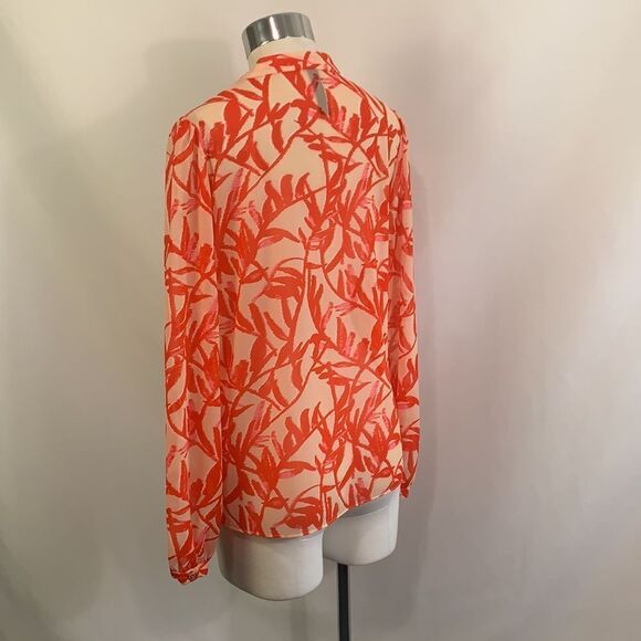 Marc Cain red print sheer tunic top - Picture 6 of 9